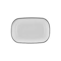Helix Black 13.5" x 9" x h:0" Oval Black Vitrified Platter