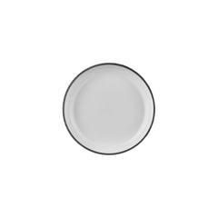 Helix Black dia.9" h:0" 42 oz. Round Black Vitrified Deep Plate
