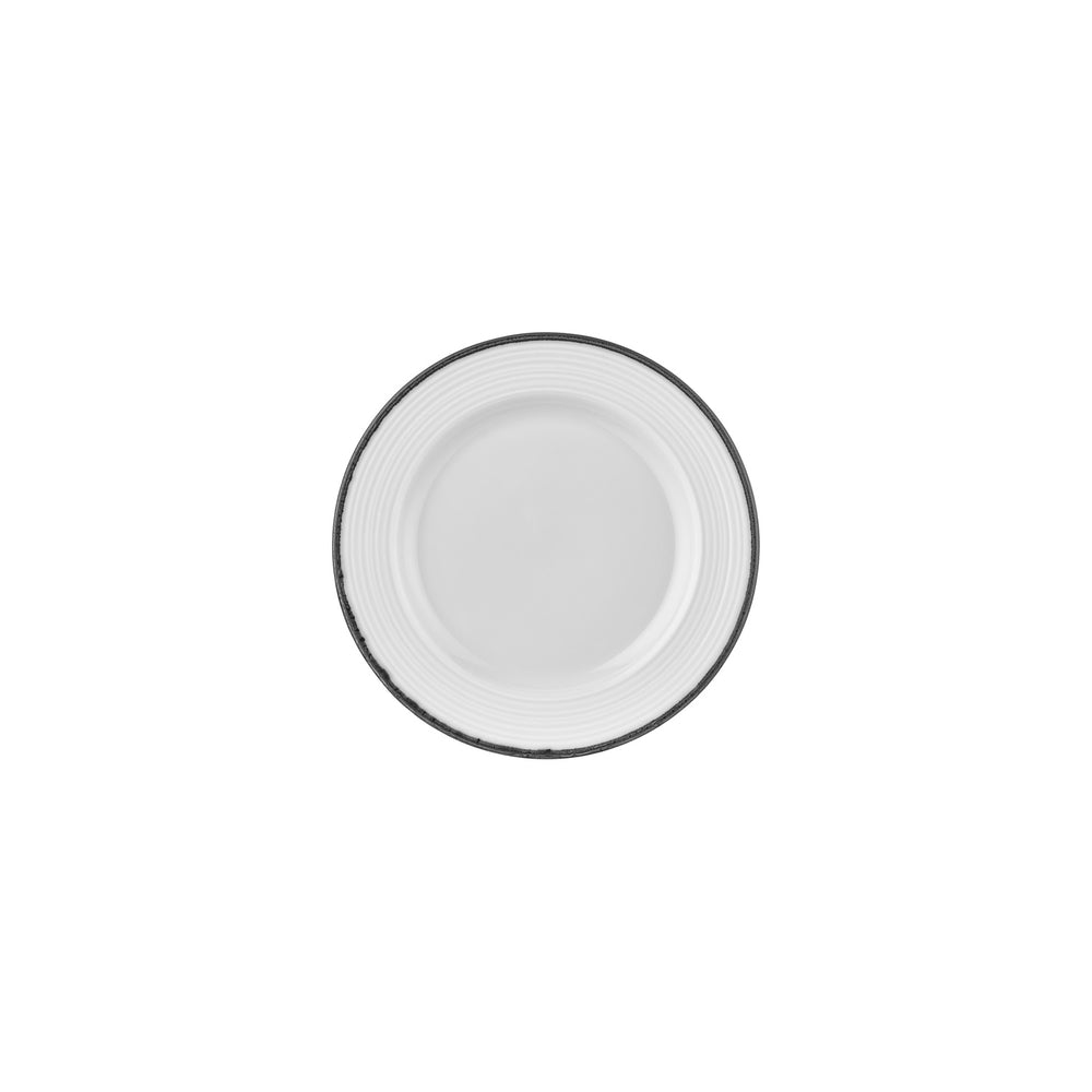 Helix Black dia.8.25" Round Black Vitrified Plate
