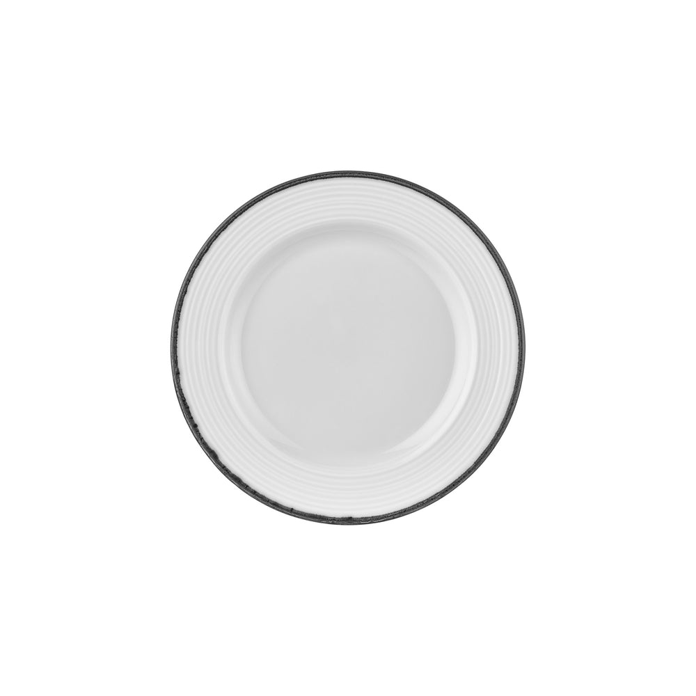 Helix Black dia.10.75" Round Black Vitrified Plate