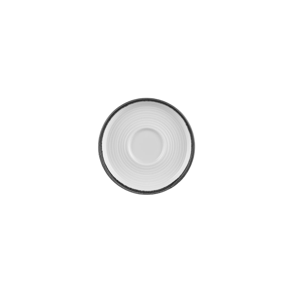 Helix Black dia.6" Round Black Vitrified Saucer
