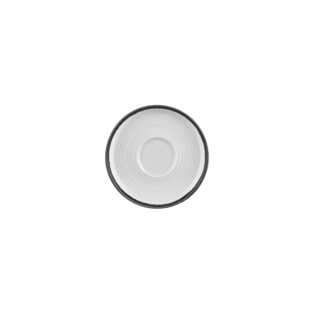 Helix Black dia.6" Round Black Vitrified Saucer