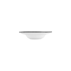 Helix Black dia.9.75" h:0" 14 oz. Round Black Vitrified Deep Plate