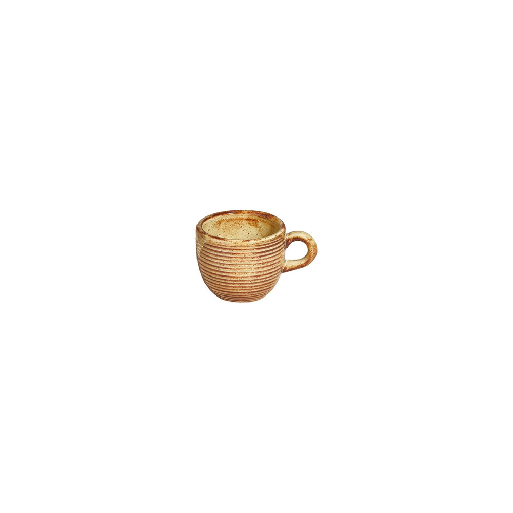 Helix Dune dia.2.25" h:0" 3 oz. Round Orange Vitrified Espresso Cup