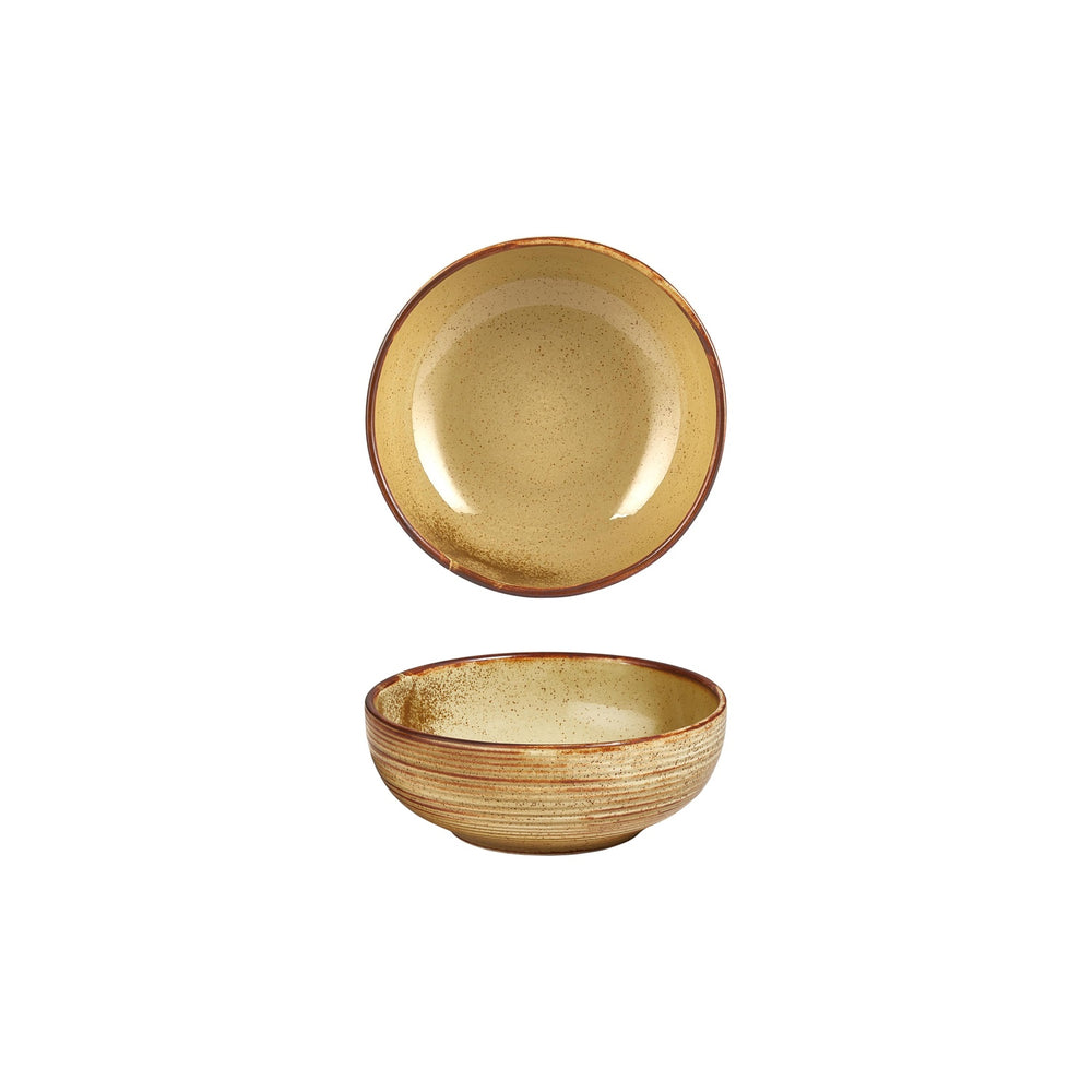 Helix Dune dia.5.5" h:0" 16 oz. Round Orange Vitrified Bowl