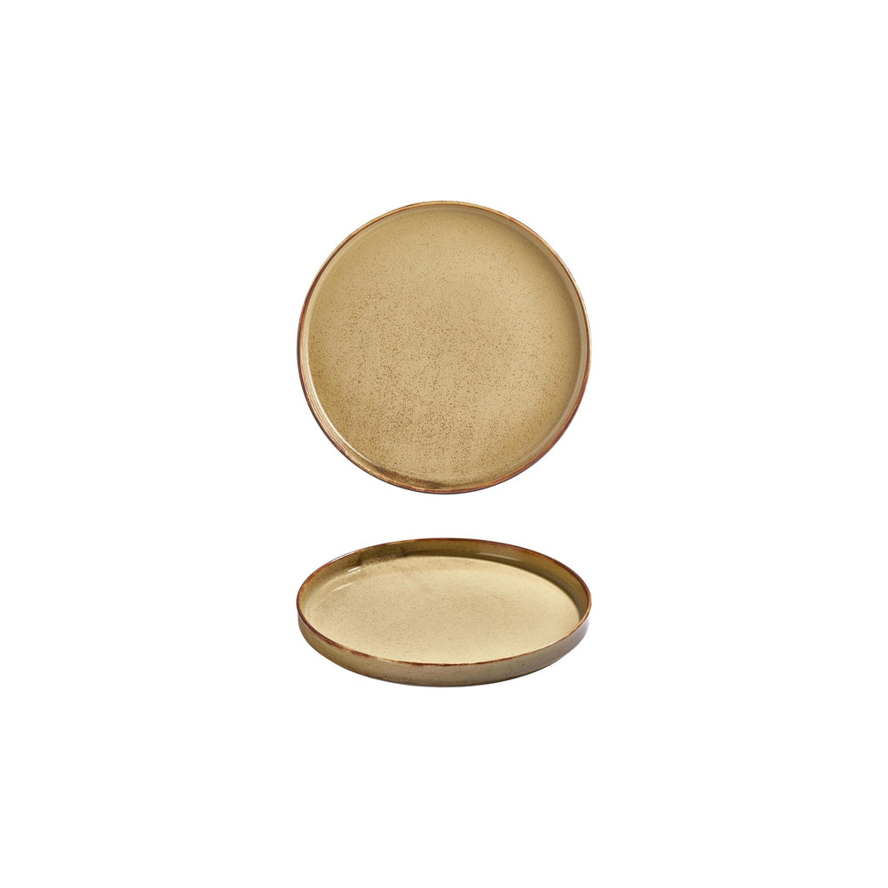 Helix Dune dia.6.25" Round Orange Vitrified Plate