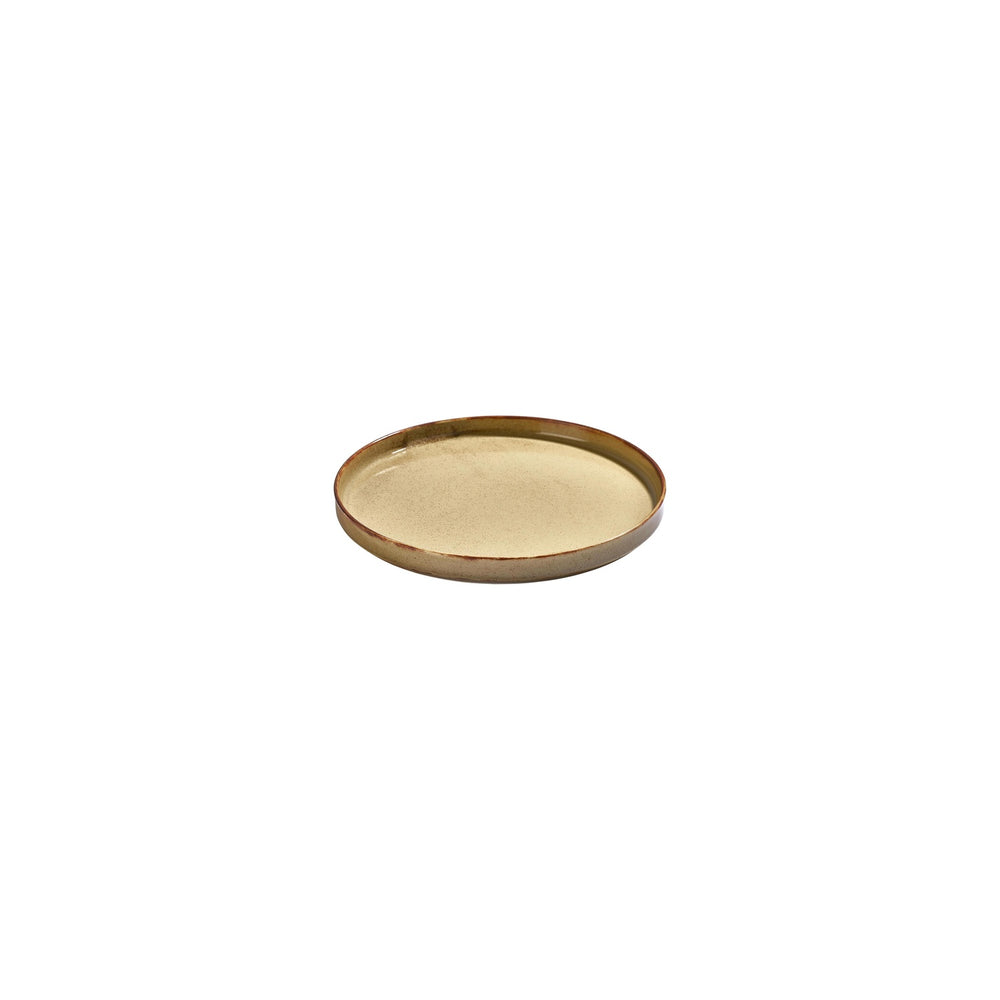 Helix Dune dia.6.25" Round Orange Vitrified Plate