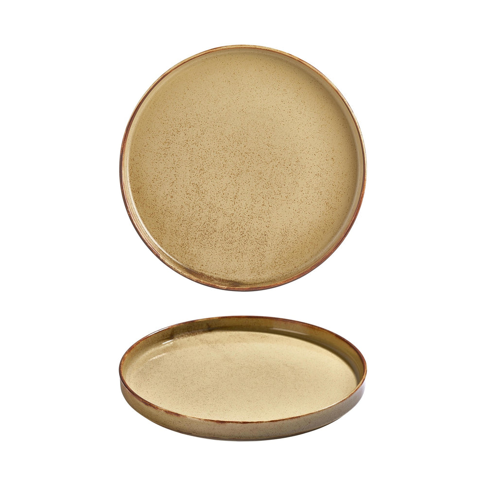 Helix Dune dia.10.75" Round Orange Vitrified Plate