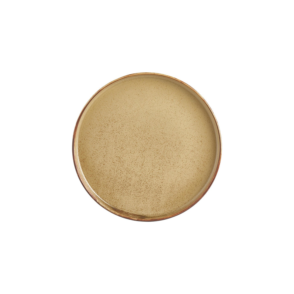 Helix Dune dia.10.75" Round Orange Vitrified Plate