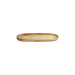 Helix Dune 11.75" x 6.25" x h:0" Oval Orange Vitrified Platter