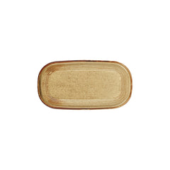 Helix Dune 11.75" x 6.25" x h:0" Oval Orange Vitrified Platter