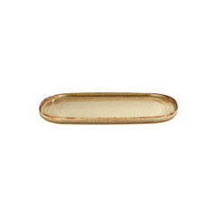Helix Dune 13.5" x 9" x h:0" Oval Orange Vitrified Platter