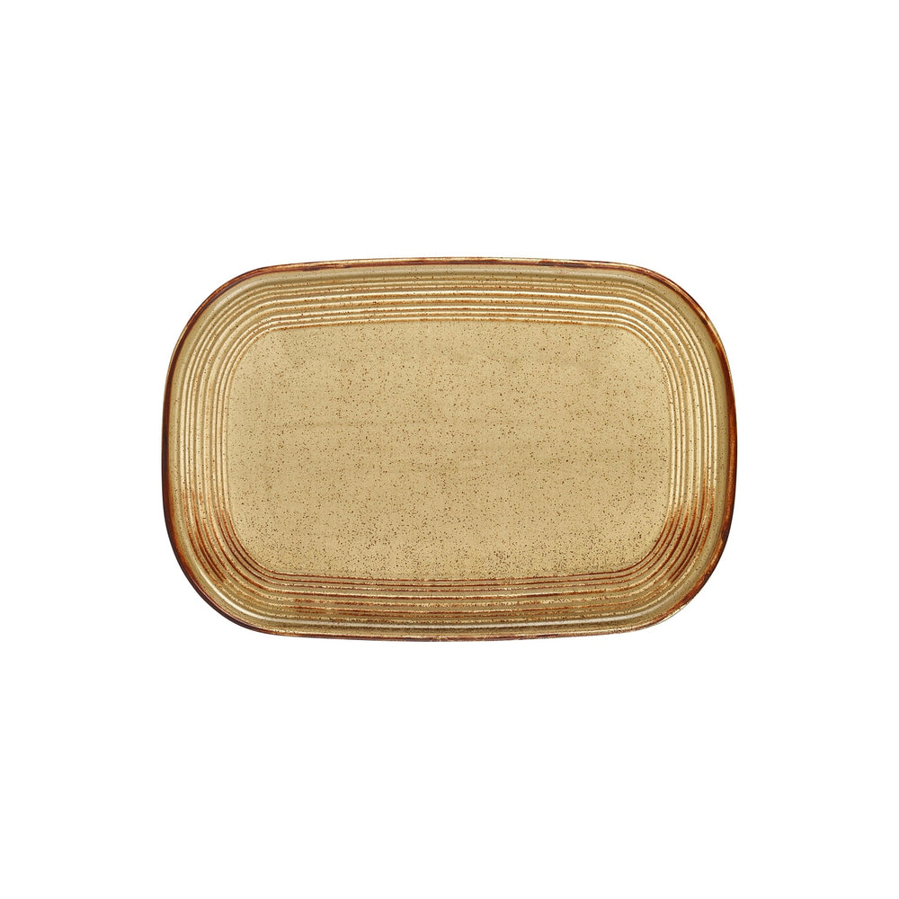 Helix Dune 13.5" x 9" x h:0" Oval Orange Vitrified Platter