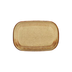 Helix Dune 13.5" x 9" x h:0" Oval Orange Vitrified Platter
