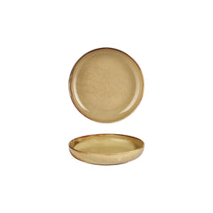 Helix Dune dia.7.5" h:0" 24 oz. Round Orange Vitrified Deep Plate