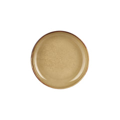 Helix Dune dia.10.25" h:0" 59 oz. Round Orange Vitrified Deep Plate