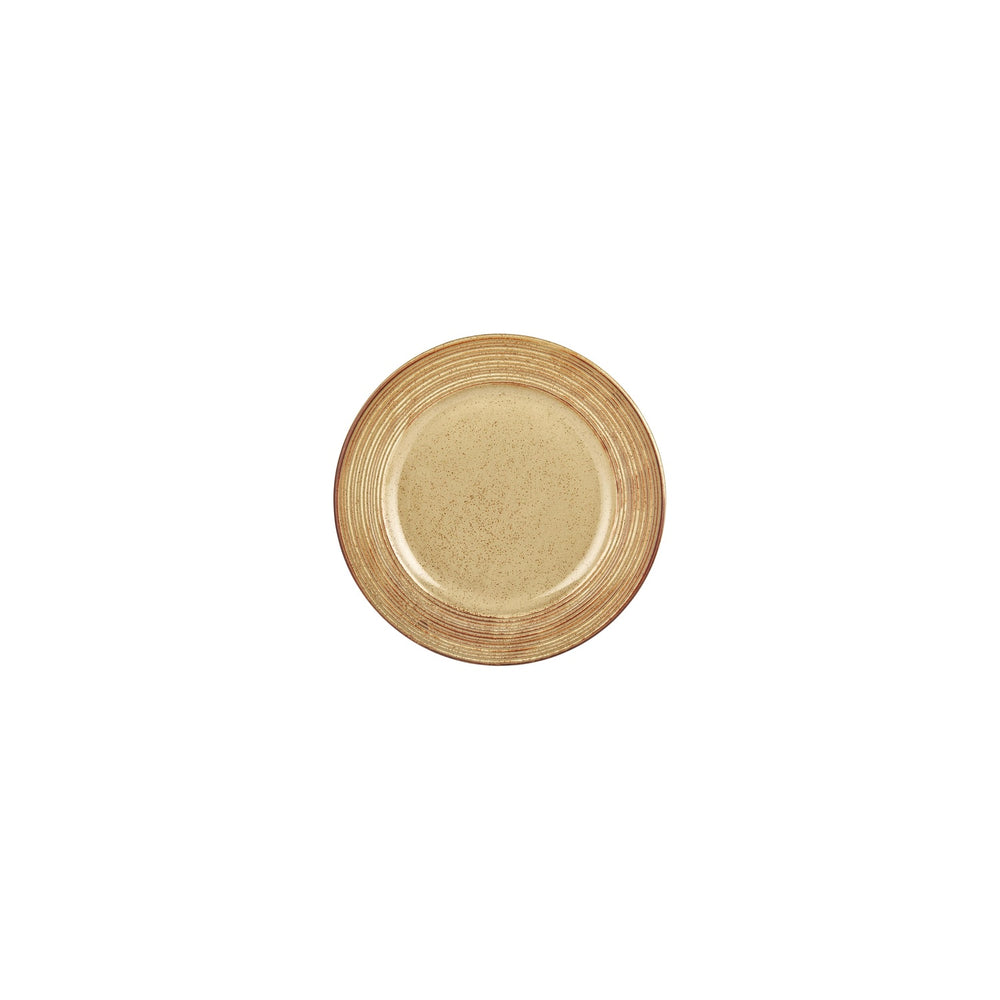 Helix Dune dia.7" Round Orange Vitrified Plate