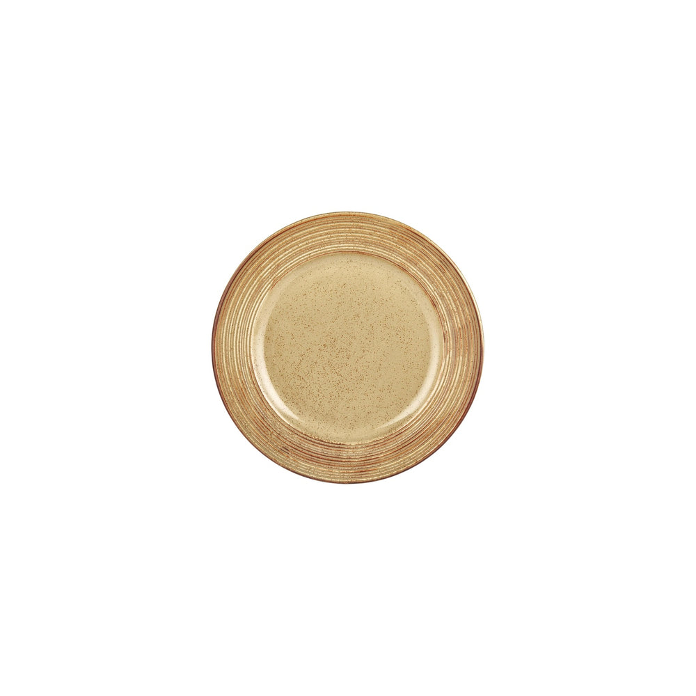 Helix Dune dia.8.25" Round Orange Vitrified Plate