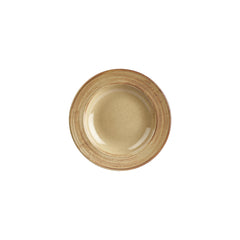 Helix Dune dia.9" h:0" 10 oz. Round Orange Vitrified Deep Plate