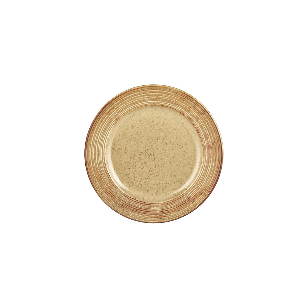 Helix Dune dia.9.5" Round Orange Vitrified Plate