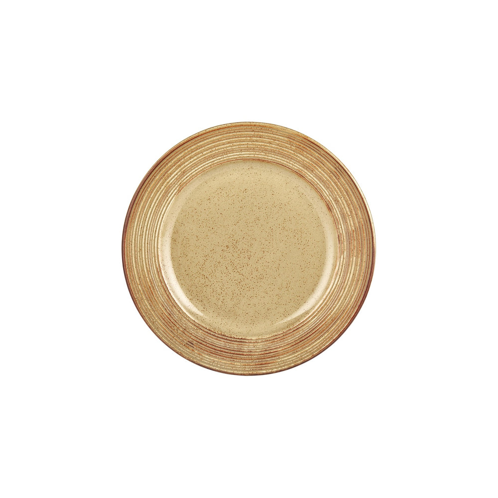 Helix Dune dia.10.75" Round Orange Vitrified Plate