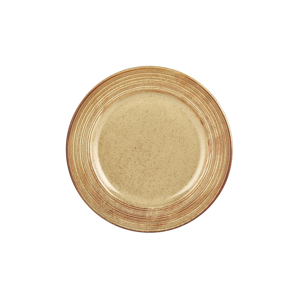 Helix Dune dia.11.75" Round Orange Vitrified Plate