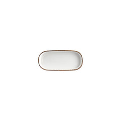 Helix Gleam 7.75" x 3.75" x h:0" Oval Brown Vitrified Platter