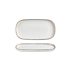 Helix Gleam 11.75" x 6.25" x h:0" Oval Brown Vitrified Platter