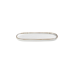 Helix Gleam 11.75" x 6.25" x h:0" Oval Brown Vitrified Platter