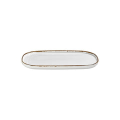 Helix Gleam 13.5" x 9" x h:0" Oval Brown Vitrified Platter