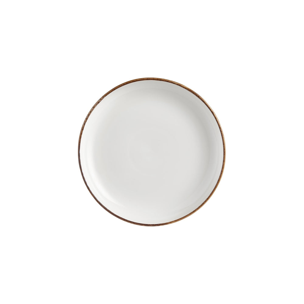 Helix Gleam dia.10.25" h:0" 59 oz. Round Brown Vitrified Deep Plate