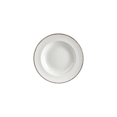 Helix Gleam dia.9" h:0" 10 oz. Round Brown Vitrified Deep Plate