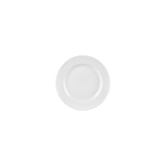 Helix White dia.7" Round Warm White Vitrified Plate