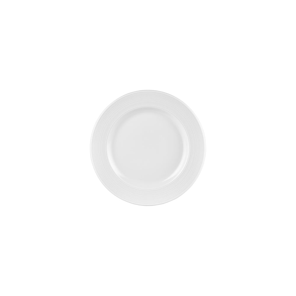 Helix White dia.8.25" Round Warm White Vitrified Plate