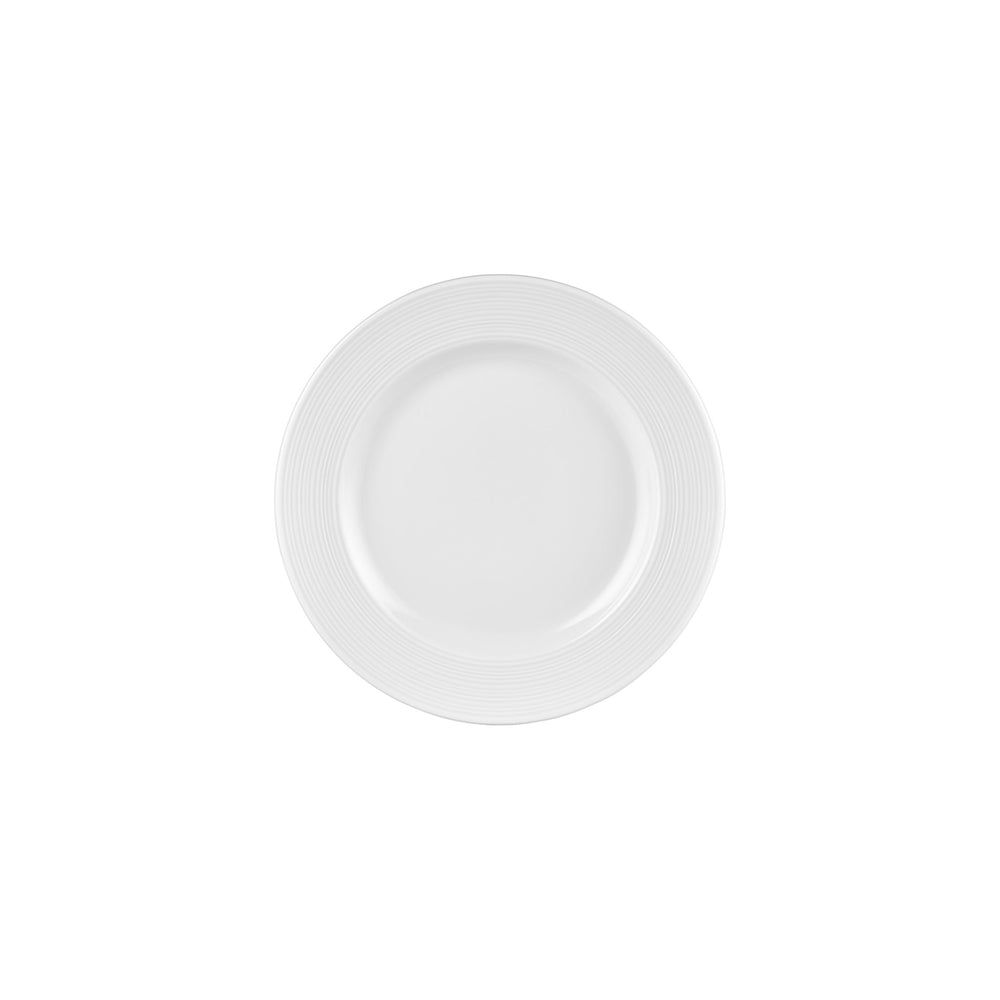 Helix White dia.9.5" Round Warm White Vitrified Plate