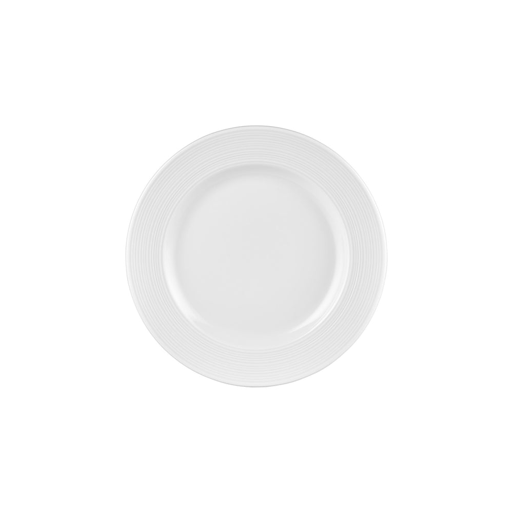 Helix White dia.10.75" Round Warm White Vitrified Plate