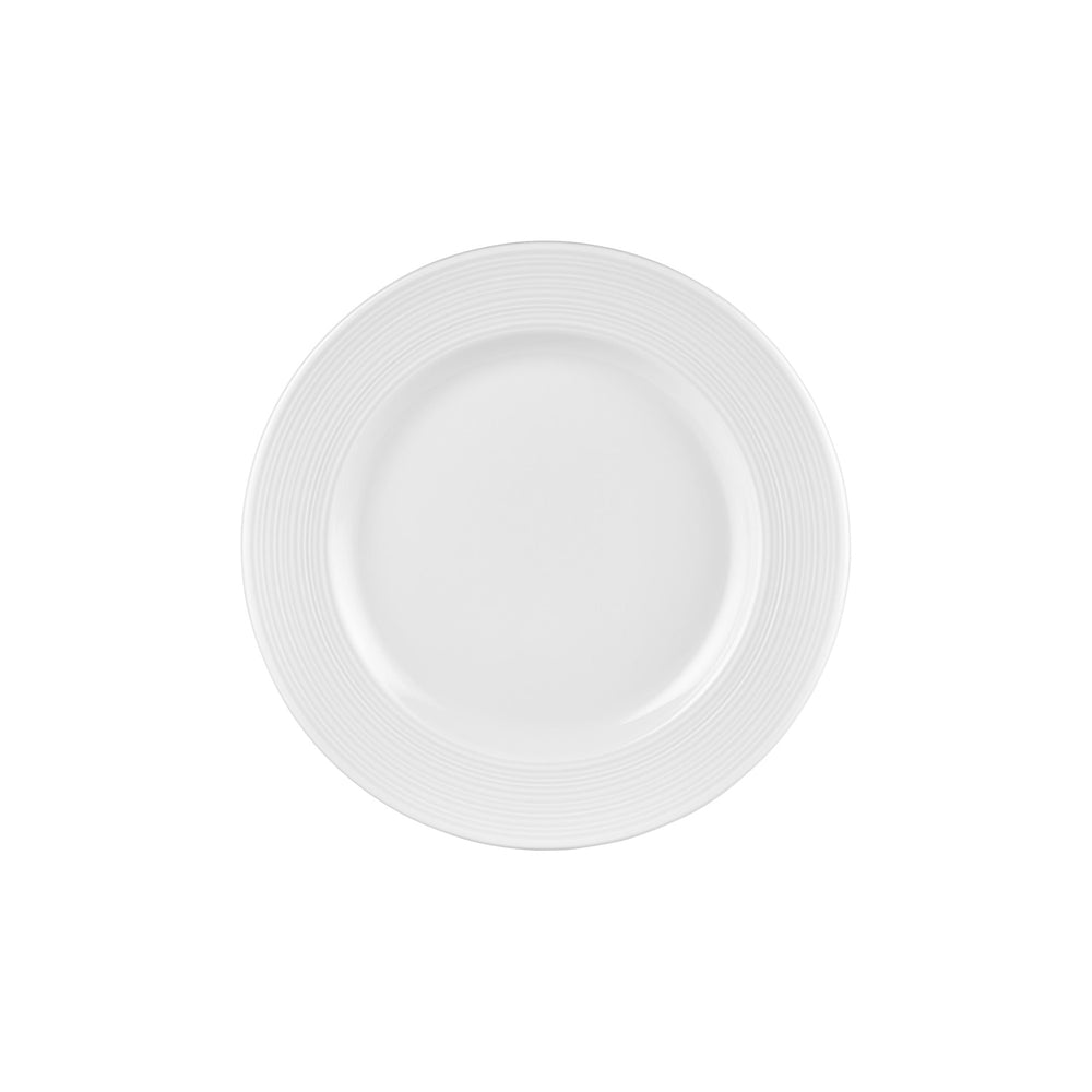 Helix White dia.11.75" Round Warm White Vitrified Plate