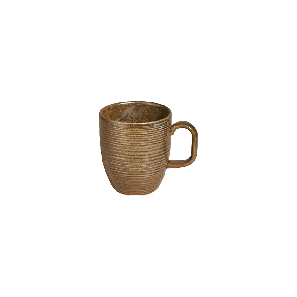 Helix Kaldi dia.3.25" h:0" 11 oz. Round Brown Vitrified Mug