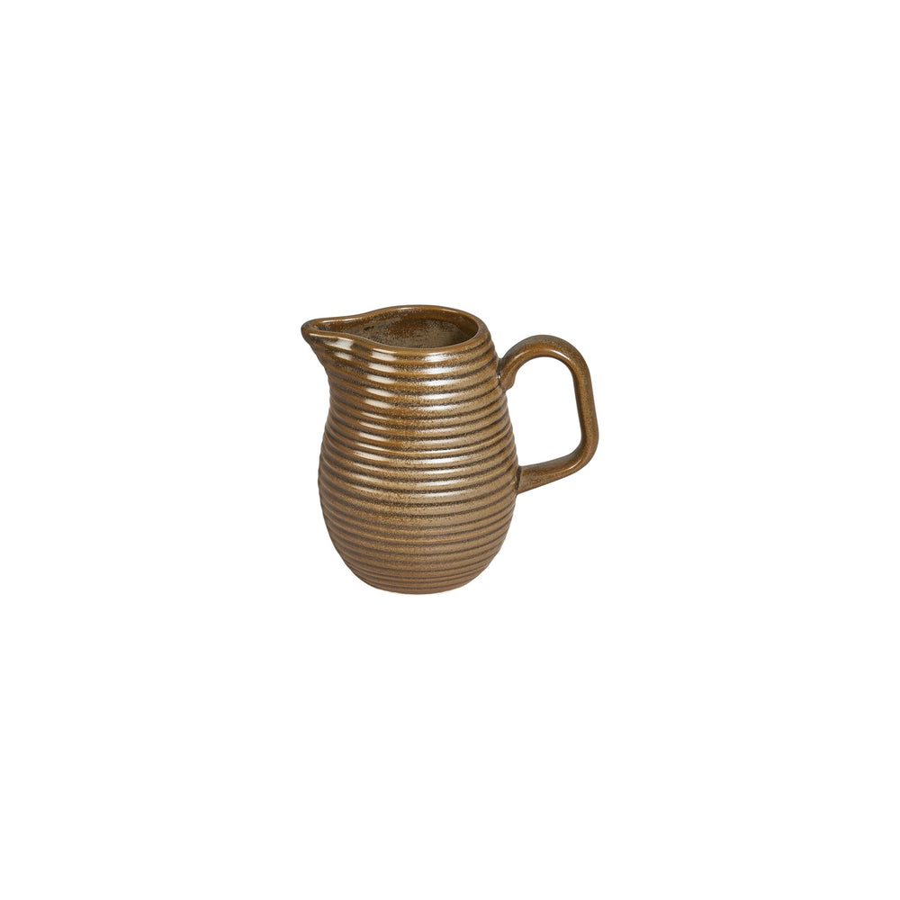 Helix Kaldi dia.4.25" h:4" 10 oz. Round Brown Vitrified Sauce Boat