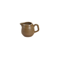 Helix Kaldi dia.3.25" h:2.25" 3 oz. Round Brown Vitrified Creamer