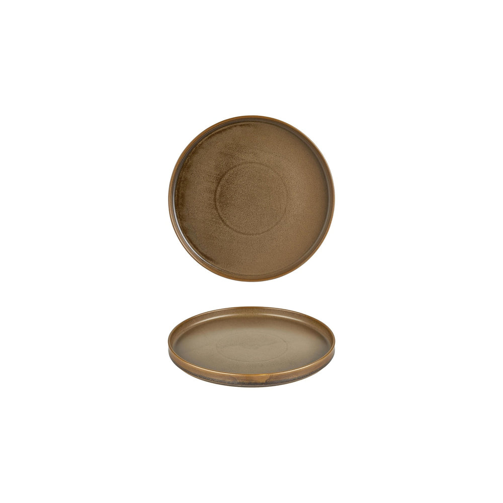 Helix Kaldi dia.6.25" Round Brown Vitrified Plate