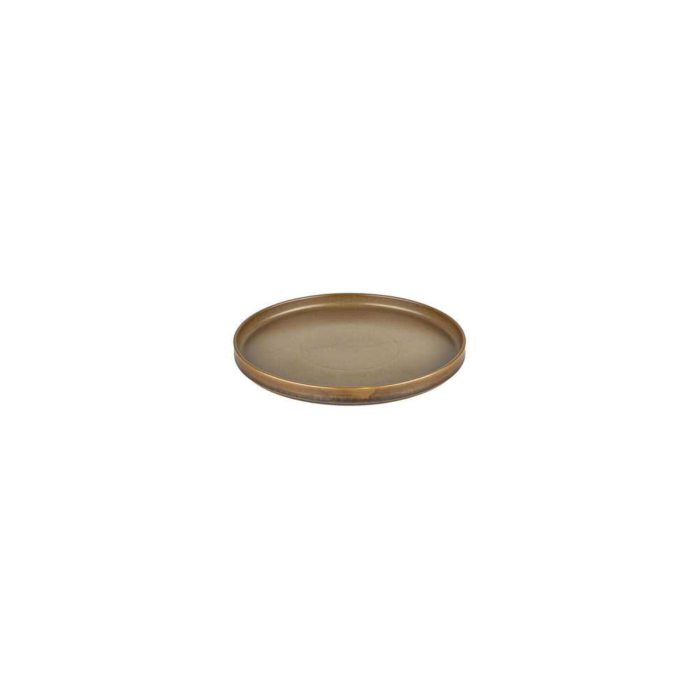 Helix Kaldi dia.6.25" Round Brown Vitrified Plate