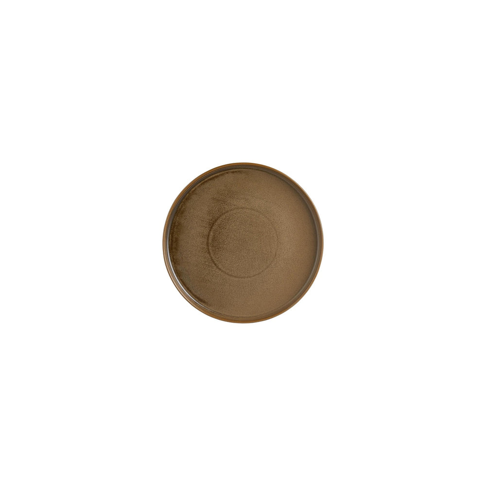Helix Kaldi dia.6.25" Round Brown Vitrified Plate