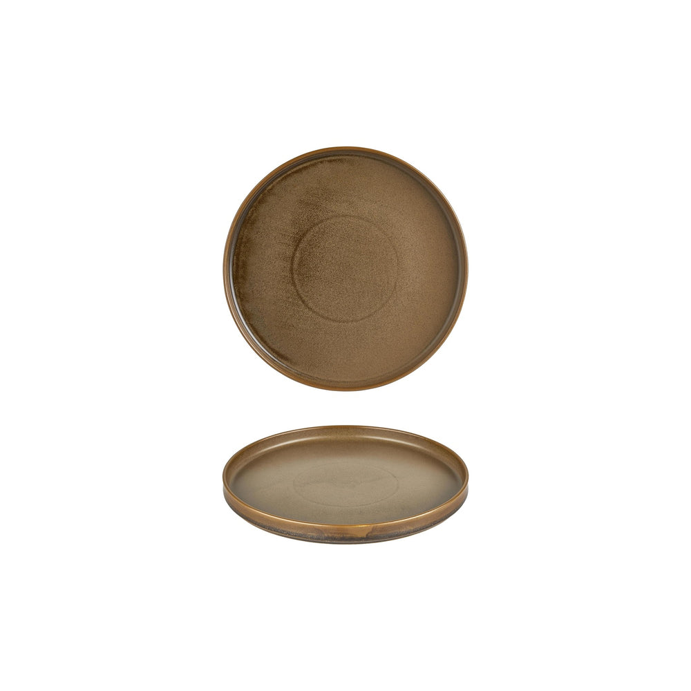 Helix Kaldi dia.7.5" Round Brown Vitrified Plate