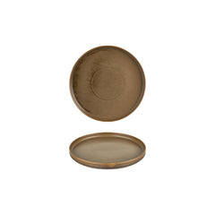 Helix Kaldi dia.7.5" Round Brown Vitrified Plate