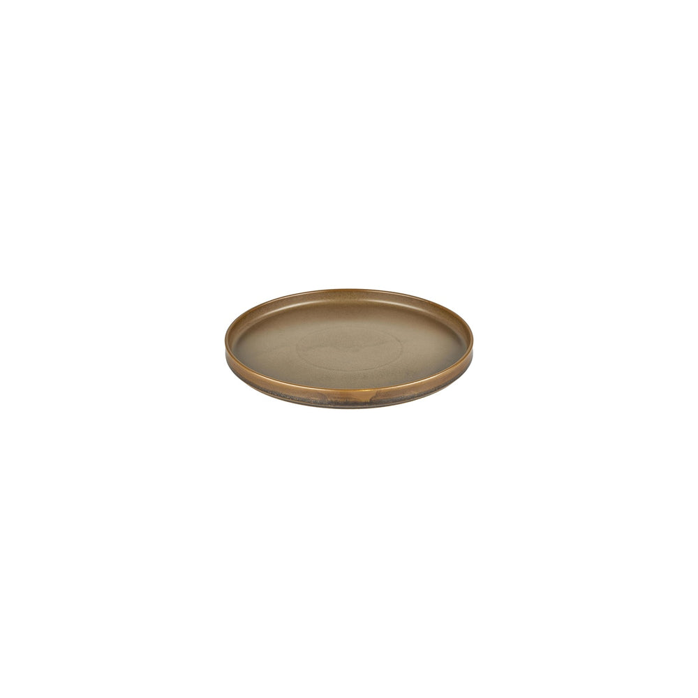Helix Kaldi dia.7.5" Round Brown Vitrified Plate