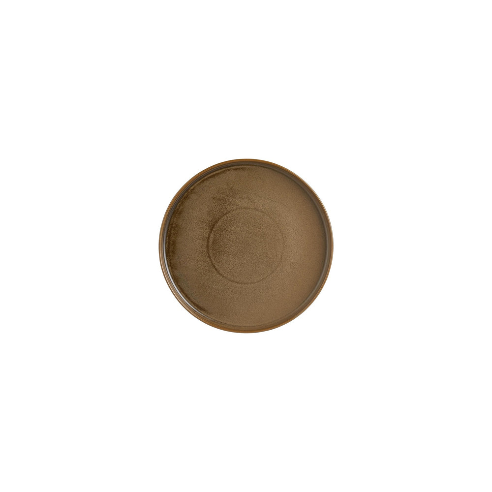 Helix Kaldi dia.7.5" Round Brown Vitrified Plate