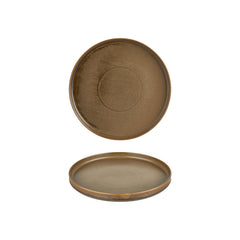 Helix Kaldi dia.9" Round Brown Vitrified Plate