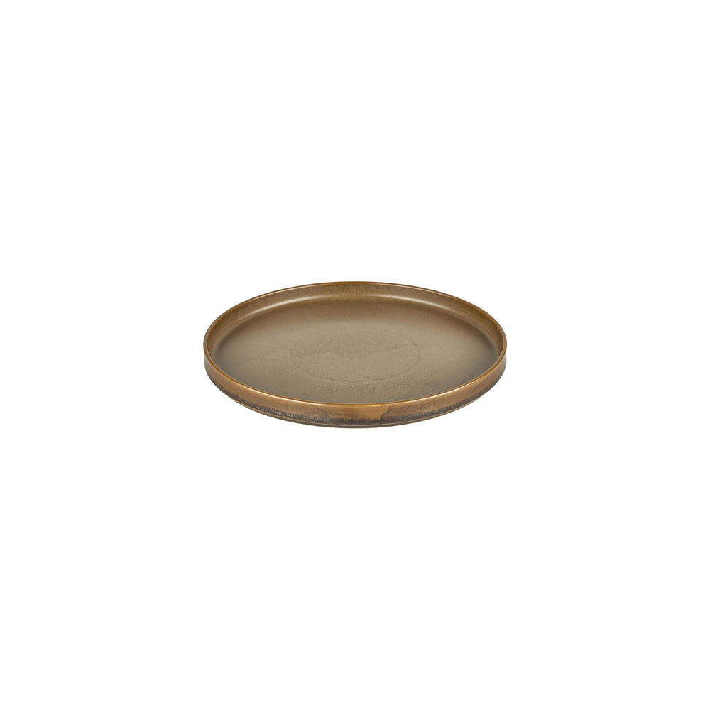 Helix Kaldi dia.9" Round Brown Vitrified Plate
