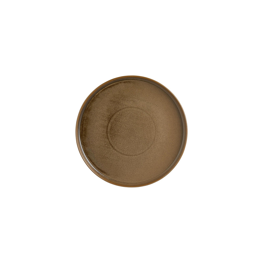 Helix Kaldi dia.9" Round Brown Vitrified Plate